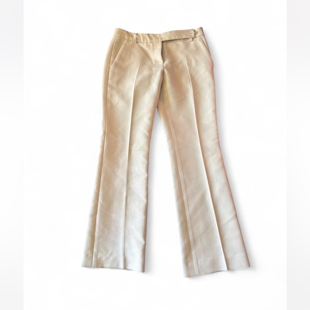 Vintage Derek lam low rise cream wool feel flares XS